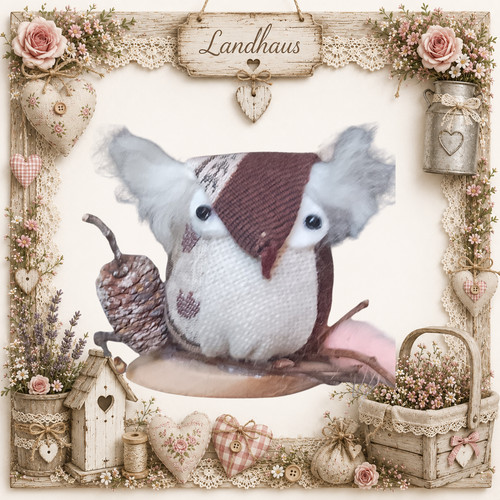 Landhaus eule handarbeit - ♥,