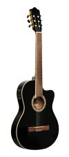 Stagg SCL60 TCE-BLK Akustisch-elektrische klassische Gitarre mit B-Band Pickup