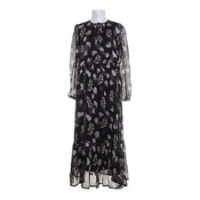 Maxikleid, Größe: M, Schwarz/Mehrfarbig, Blumen, Damen #gcT