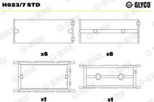 GLYCO Kurbelwellenlager H023/7