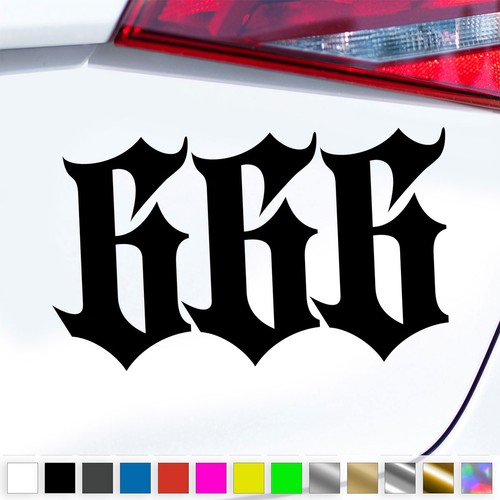 666 teufel aufkleber satan - aufkleber,