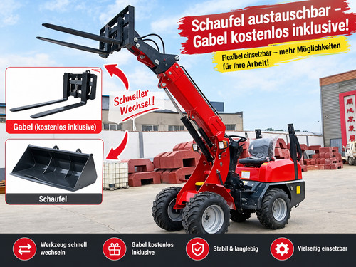 Teleskopradlader 800kg kubota - teleskopradlader,