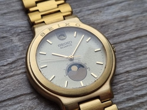 Seltene seiko moonphase quartz - seltene,