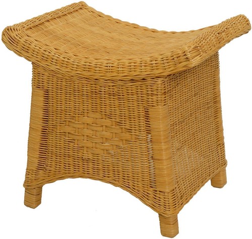 Rattan fußhocker geschwungene - rattan,