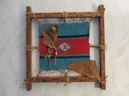Indianer bild auf - bild, holzrahmen