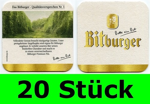 Stück bierdeckel bitburger - bierdeckel,