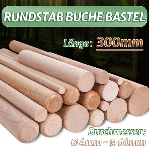 Rundstab buche 4mm - 4mm, 60mm