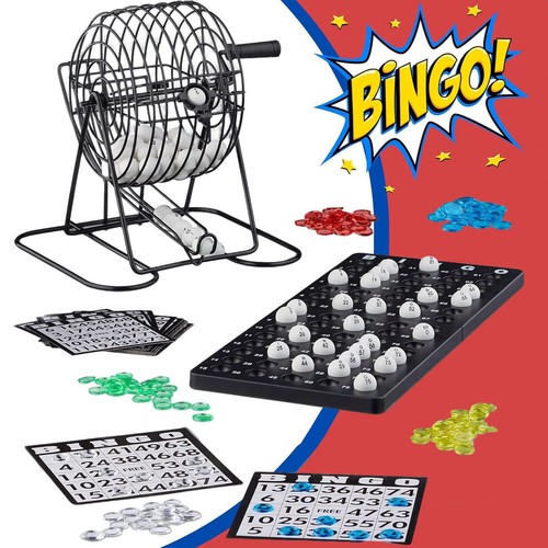 Bingo spiel set - set, metalltrommel