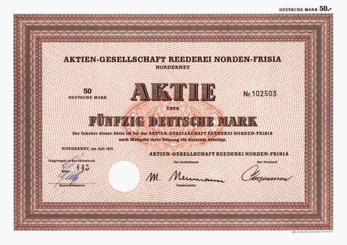 Reederei norden frisia 1971 - ag,