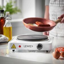 Lewis's 1500 W Einzelkochplatte Haushalts Küchengerät Grill Kochen Fettfrei