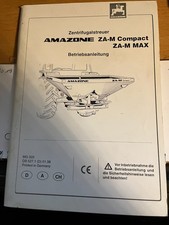 Betriebsanleitung Amazone Zentrifugalstreuer   ZA-M Max Ungebraucht