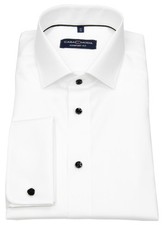 Casa Moda Smokinghemd Comfort Fit Kontrastknöpfe UMA weiß - ohne OVP