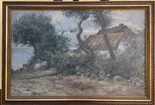 Ölbild Alte Kate an der