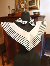 antiker Seemannskragen cremeweiß schwarz gesteppt 20er Jahre Jugendstil/Art Deco