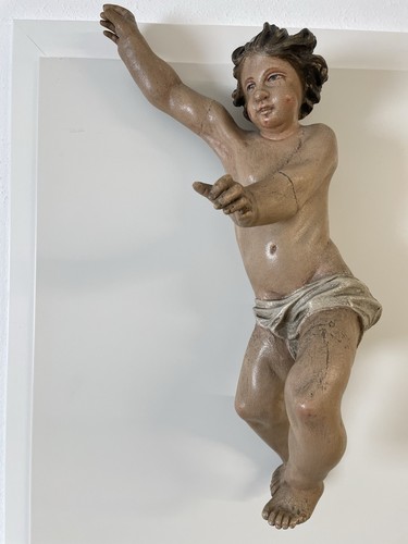 Sehr alte heiligenfigur engel - alte,
