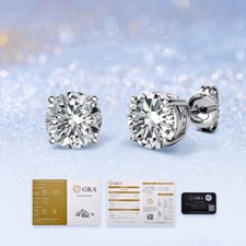 1-4CT Moissanite Earrings 925