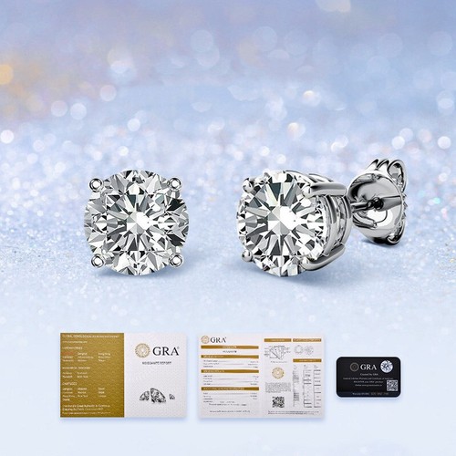 4ct moissanit ohrringe 925 - 1-4ct,