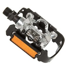 2x Exustar Kombipedale E-PM818 Aluminium SPD-kompatibel 9/16 Zoll CrMo Achse