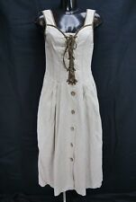 Landhauskleid mit Leder