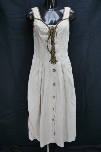 Landhauskleid mit leder - mit,
