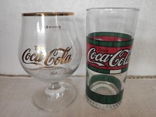 Coca Cola Sammelgläser Vintage, Goldrand Schwenker 0,3L, Tiffany 0,2L