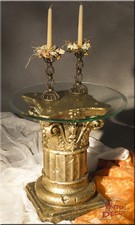 Beistelltisch Glas Säule