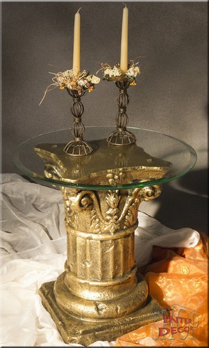 Beistelltisch glastisch säule - beistelltisch,