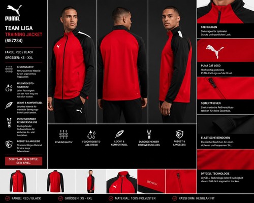 Puma teamliga training jacket - training,