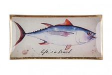 Gift Company Love Plates, Glasteller, L, Life´s a beach, beige