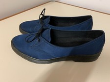 Dr Martens Morada  Satin Nylon Indigo Low Top  Slip On Flats