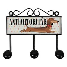 Dackel Kleiderhaken Leiste mit