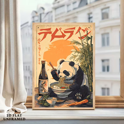 Leinwanddruck gerahmt panda - leinwanddruck,