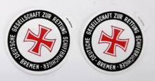 2 x Werbe-Aufkleber DGzRS Deutsche Gesellschaft Rettung Schiffbrüchiger Bremen