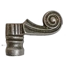 Fenster Vorreiber antik Volute alt Drehriegel Reibhöhe 16mm