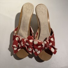 Miu Miu Polka Dot Clogs rot