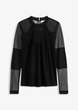 Shirt mit Spitze Gr. 36/38