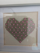 Herz Stickbild Handarbeit