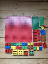Duplo Lego Konvolut Steine, Fenster, Platten usw Zusammen 56 Teile Nichtraucher