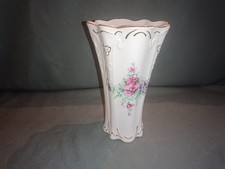 DESIGN TISCHVASE H&C Rosa Porzellan Relief Goldverzierung Tschechische Republik
