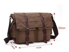 Vintage Herren Canvas Messenger Bag Laptop Schultertasche Umhängetasche  DE