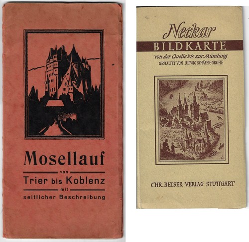 Zwei leporello landkarten - zwei,