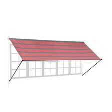 Fallarmmarkise HxB 120x400 cm einziehbar UV-Schutz Polyester Schattenspender ...