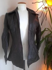 Lederjacke Leder Jacke Lederblazer Blazer Gr. 34/36 Dunkelbraun