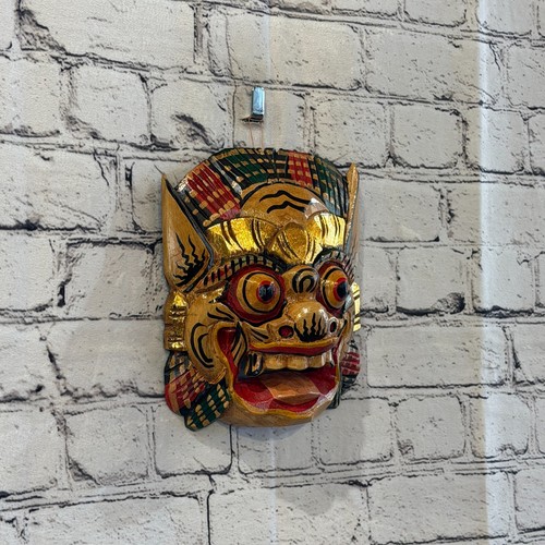 Große natur barong wandmaske - natur,