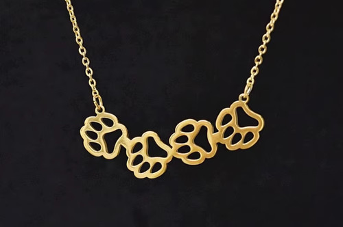Kette mit pfoten anhänger - kette,