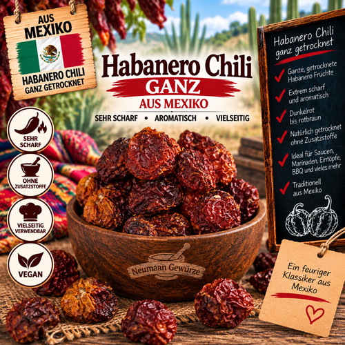 Chili habanero ganz getrocknet - chili,