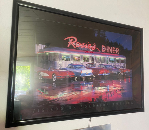 Großes leuchtbild rosie s - leuchtbild, "rosie's