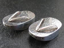 Salz Pfefferstreuer Sterling Silber Japan Handarbeit Sehr seltene Hausschuh Form