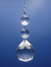 3 Stück  Kristall-Kugel mit 2