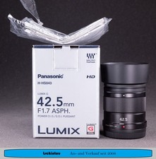 Panasonic lumix mm - mm, f1.7